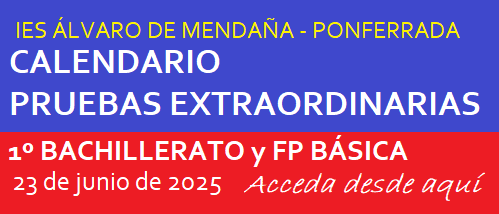 CALENDARIO PRU EXTRA 1º BACH FPB JUNIO 2025